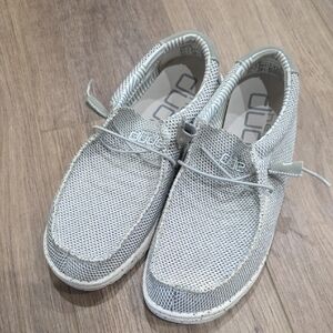 Hey Dude Wally Stretch Sox Light Gray Men's 8